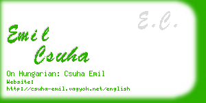 emil csuha business card